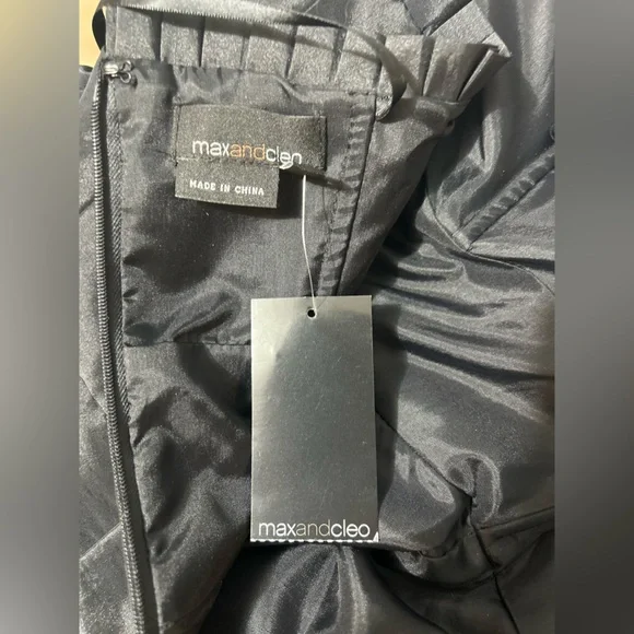 NWT 148.00 Max & Cleo Black strapless dress size 4 - Picture 9 of 11